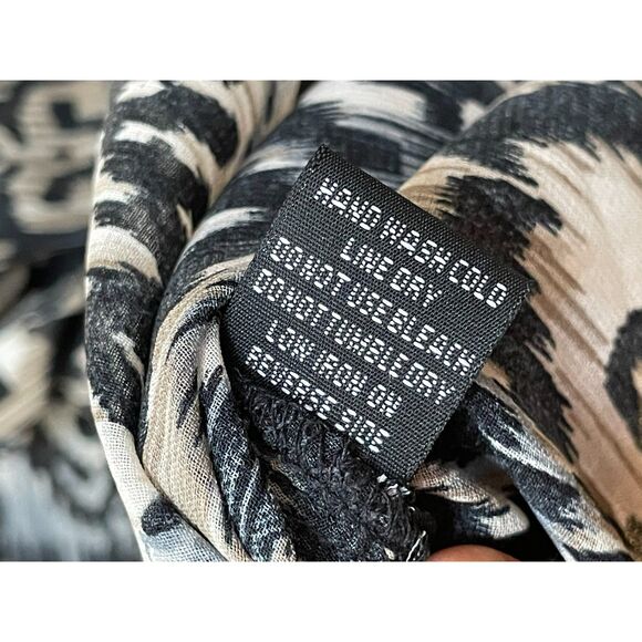 Raviya Women's L Beige Blouse Top Tunic Boho Embellished Beaded Cover Up - Picture 4 of 9